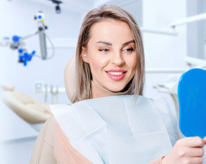 Smiling girl after getting dental crown in Markham, ON