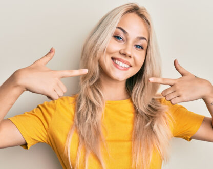 Beautiful smiling girl with glowing teeth after dental xrays by a dentist in Markham.